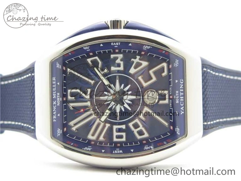 SportInspired Vanguard V45 SS ZF Best Edition Blue Textured Dial on Blue Rubber Strap MIYOTA 6564
