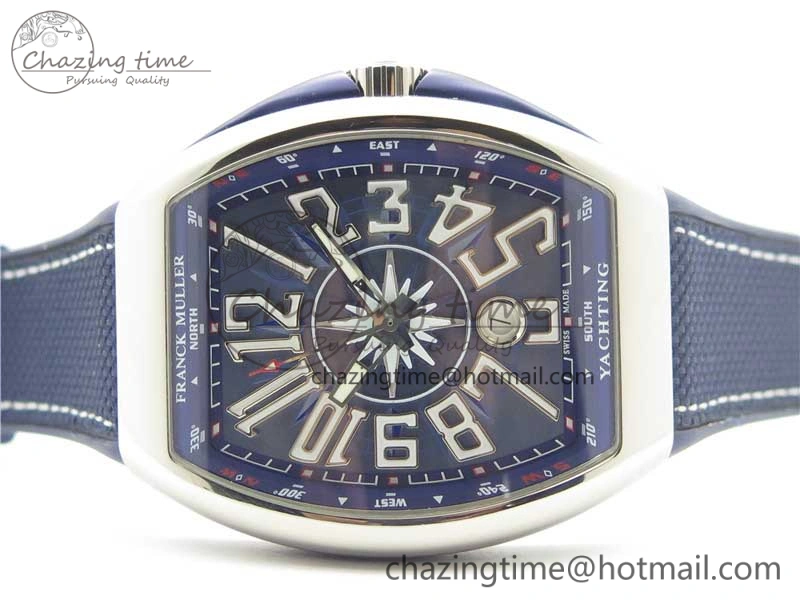 SportInspired Vanguard V45 SS ZF Best Edition Blue Textured Dial on Blue Rubber Strap MIYOTA 6564