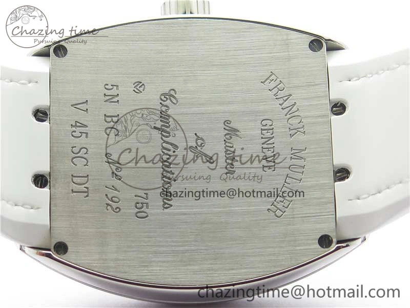Sophisticated Vanguard V45 SS ZF Best Edition White Textured Dial on White Rubber Strap MIYOTA 6557