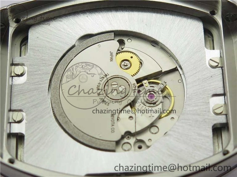 Sophisticated Vanguard V45 SS ZF Best Edition White Textured Dial on White Rubber Strap MIYOTA 6557