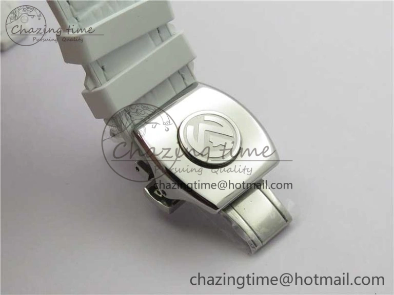 Sophisticated Vanguard V45 SS ZF Best Edition White Textured Dial on White Rubber Strap MIYOTA 6557