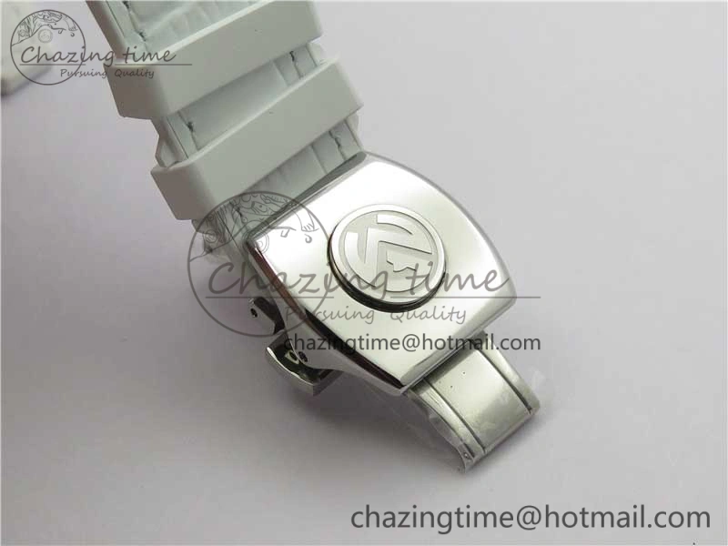 Sophisticated Vanguard V45 SS ZF Best Edition White Textured Dial on White Rubber Strap MIYOTA 6557