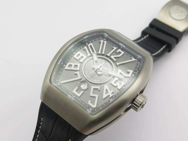 WeatherProof Vanguard V45 Ti TF 1:1 Best Edition Black Dial On Black Leather Strap A 6599