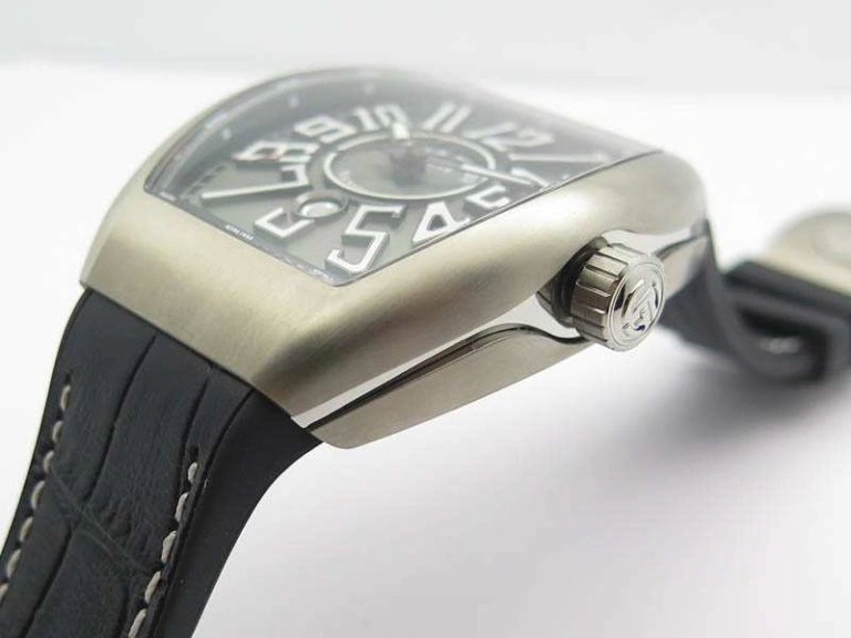 WeatherProof Vanguard V45 Ti TF 1:1 Best Edition Black Dial On Black Leather Strap A 6599
