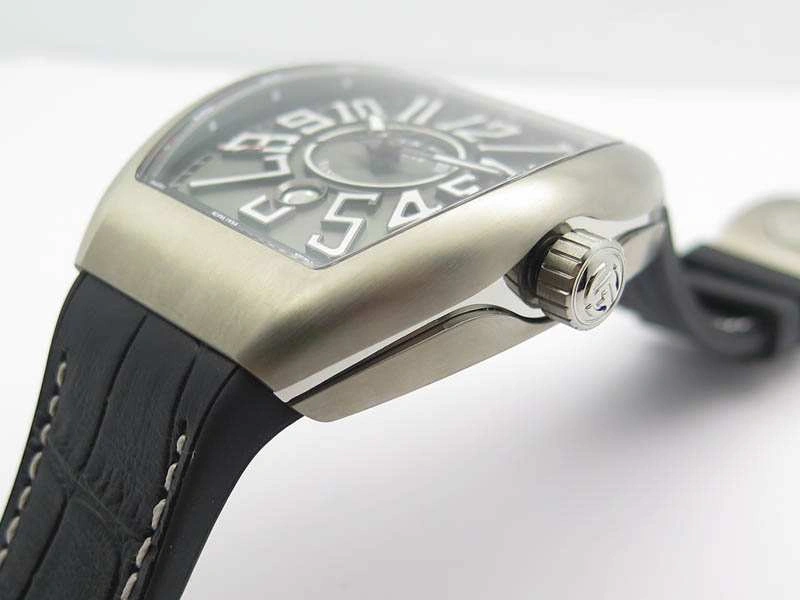 WeatherProof Vanguard V45 Ti TF 1:1 Best Edition Black Dial On Black Leather Strap A 6599
