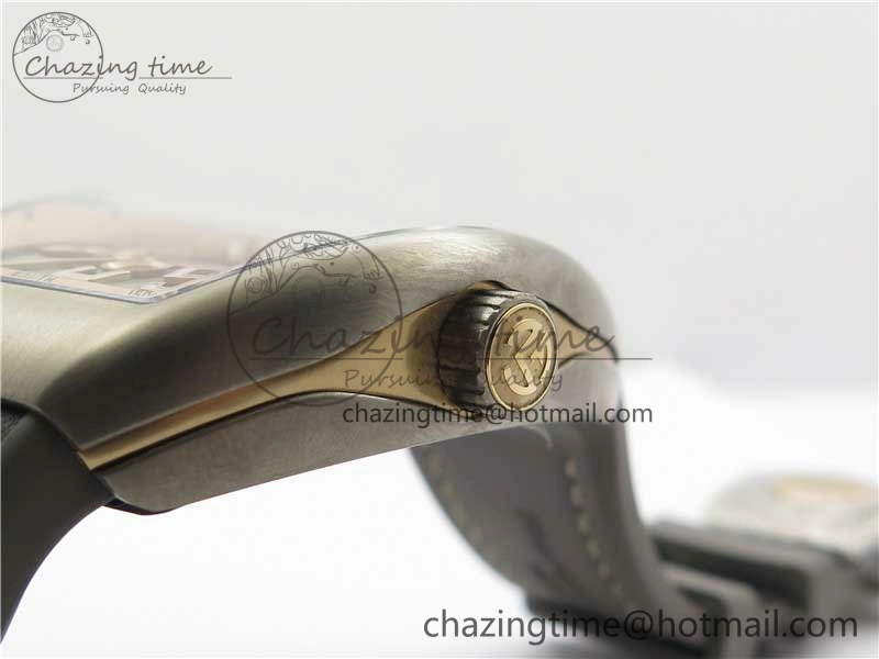 Vanguard V45 Titanium ZF 1:1 Best Edition Gray Dial on Broiwn Rubber Strap MIYOTA HighQuality 6558
