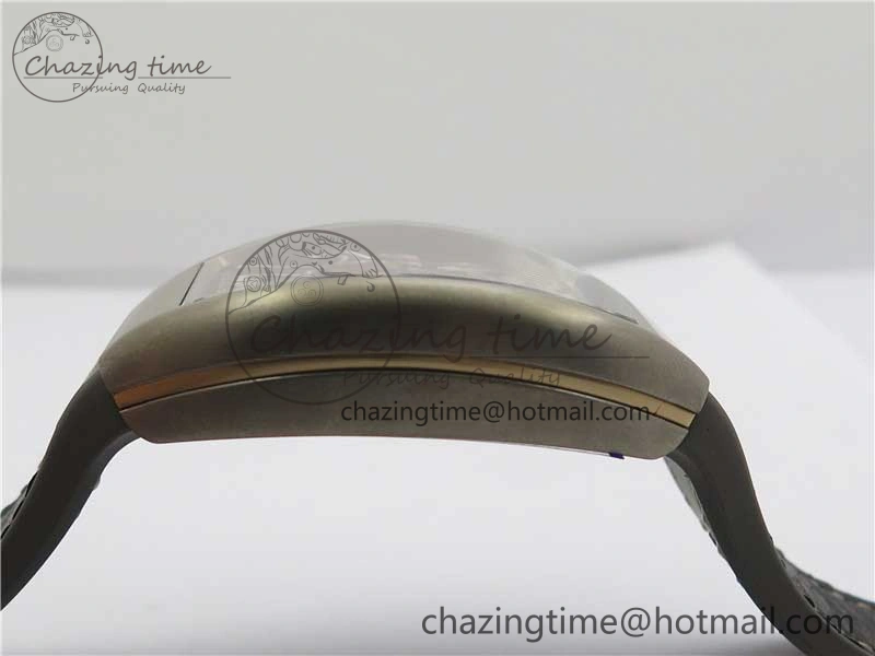 Vanguard V45 Titanium ZF 1:1 Best Edition Gray Dial on Broiwn Rubber Strap MIYOTA HighQuality 6558