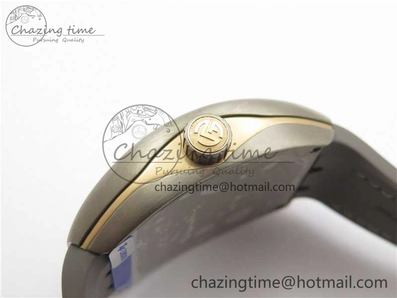 Vanguard V45 Titanium ZF 1:1 Best Edition Gray Dial on Broiwn Rubber Strap MIYOTA HighQuality 6558
