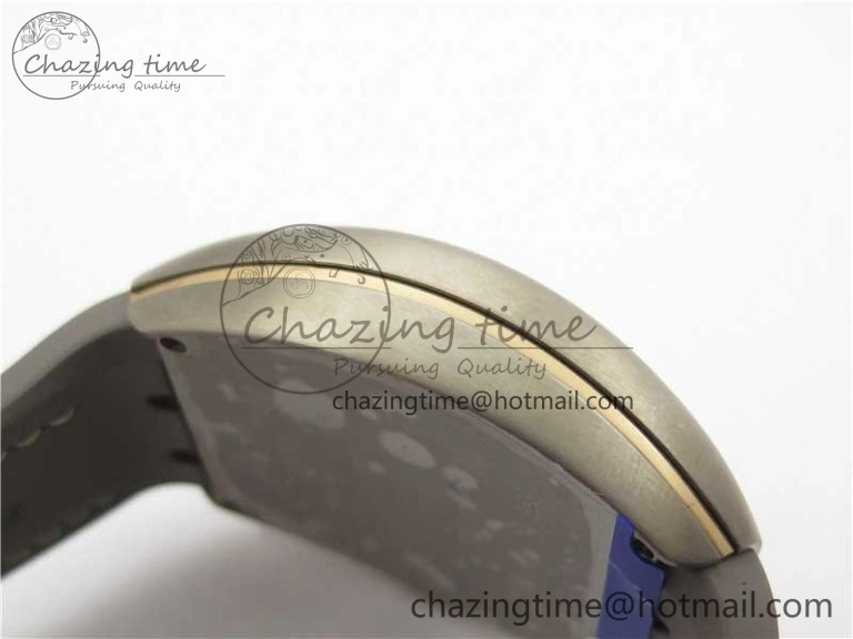 Vanguard V45 Titanium ZF 1:1 Best Edition Gray Dial on Broiwn Rubber Strap MIYOTA HighQuality 6558