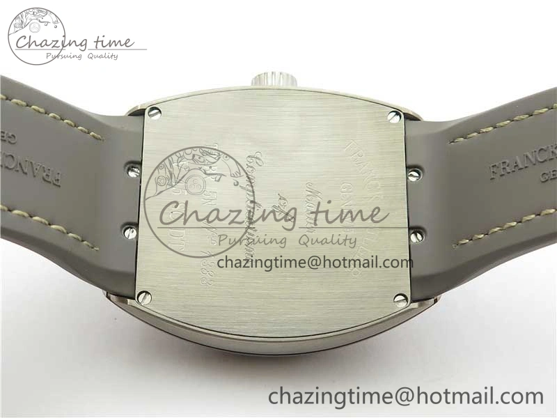 Vanguard V45 Titanium ZF 1:1 Best Edition Gray Dial on Broiwn Rubber Strap MIYOTA HighQuality 6558