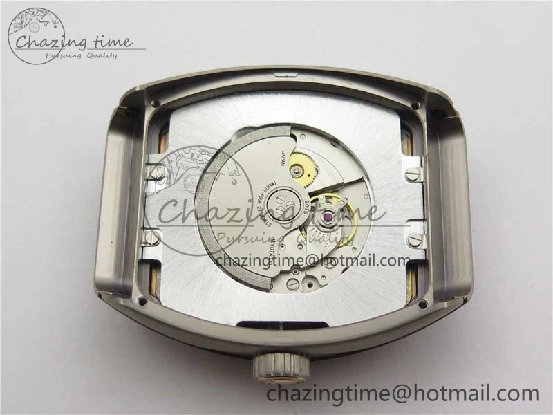 Vanguard V45 Titanium ZF 1:1 Best Edition Gray Dial on Broiwn Rubber Strap MIYOTA HighQuality 6558