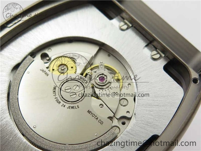 Vanguard V45 Titanium ZF 1:1 Best Edition Gray Dial on Broiwn Rubber Strap MIYOTA HighQuality 6558