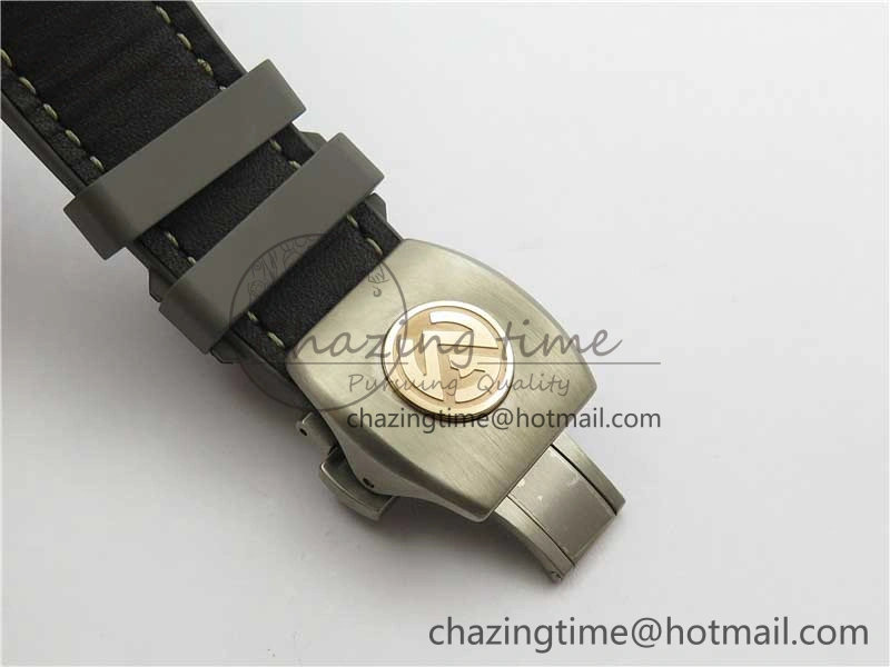Vanguard V45 Titanium ZF 1:1 Best Edition Gray Dial on Broiwn Rubber Strap MIYOTA HighQuality 6558
