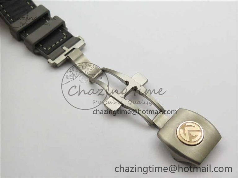Vanguard V45 Titanium ZF 1:1 Best Edition Gray Dial on Broiwn Rubber Strap MIYOTA HighQuality 6558
