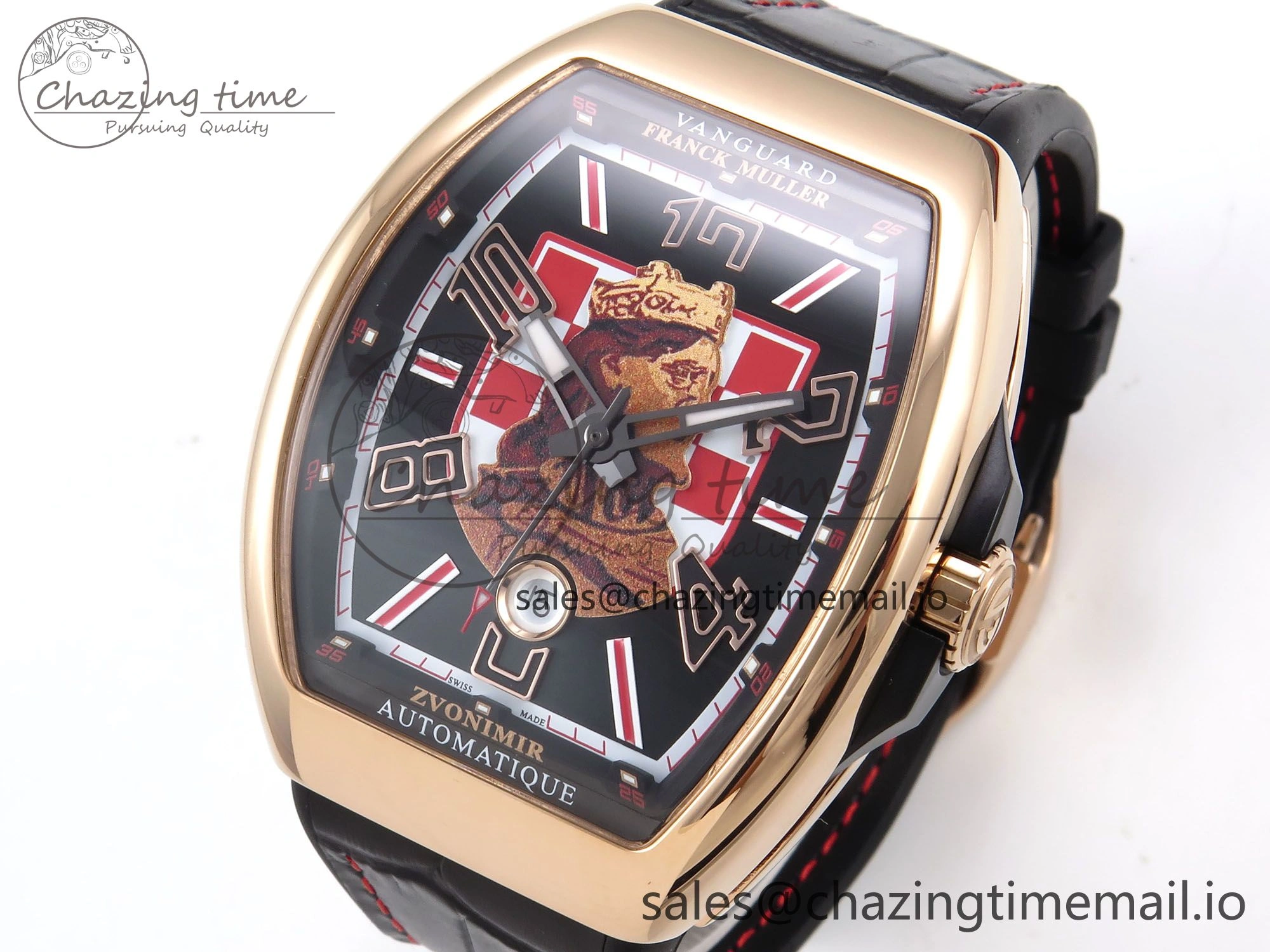 Vanguard Zvonimir RG ABF Best Edition Black Dial on Black Leather Strap A Compact 6486