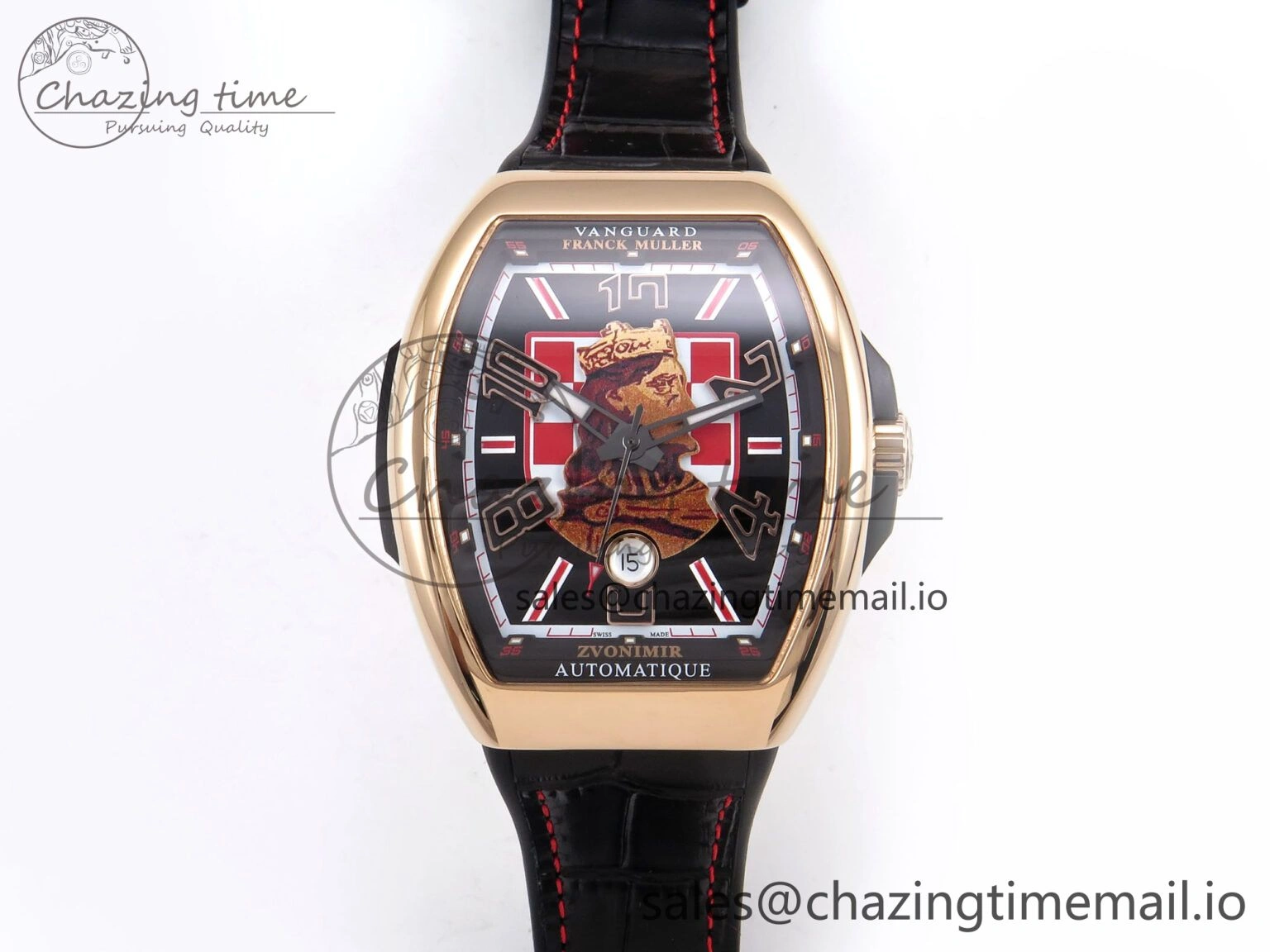 Vanguard Zvonimir RG ABF Best Edition Black Dial on Black Leather Strap A Compact 6486