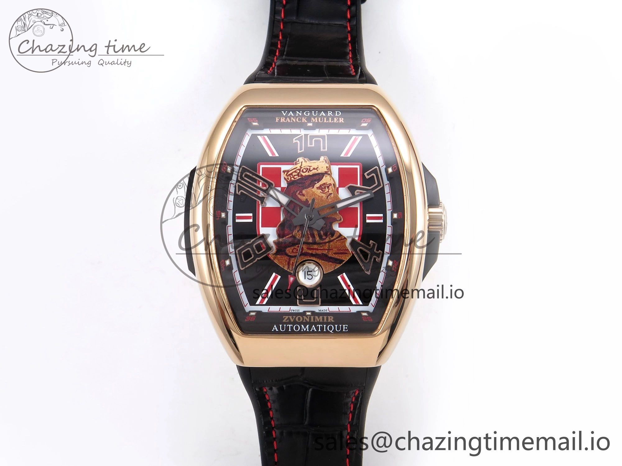 Vanguard Zvonimir RG ABF Best Edition Black Dial on Black Leather Strap A Compact 6486