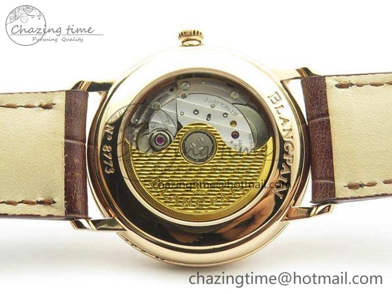 Villeret 6651 RG ZF 1:1 Best Edition White Dial On Brown Leather Strap A ComfortFit 8097