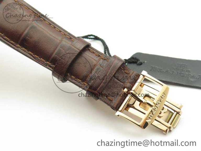 Villeret 6651 RG ZF 1:1 Best Edition White Dial On Brown Leather Strap A ComfortFit 8097