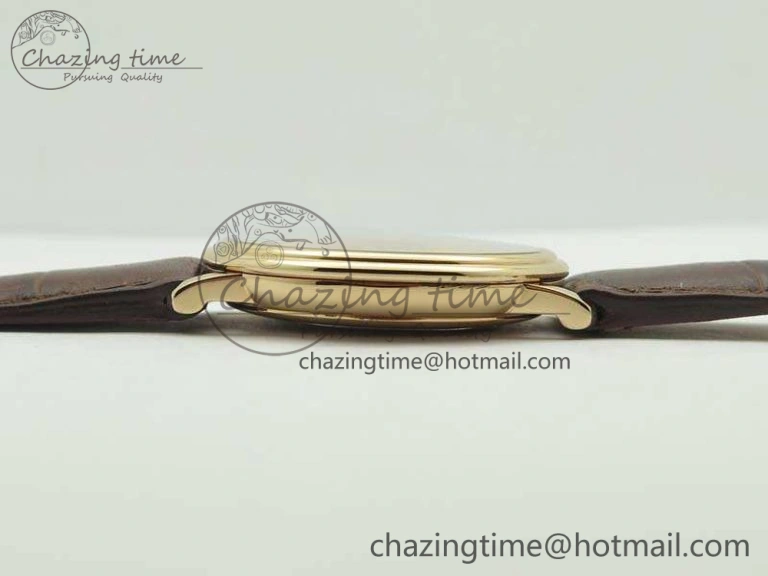 Villeret 6651 RG ZF 1:1 Best Edition White Dial On Brown Leather Strap A ComfortFit 8097