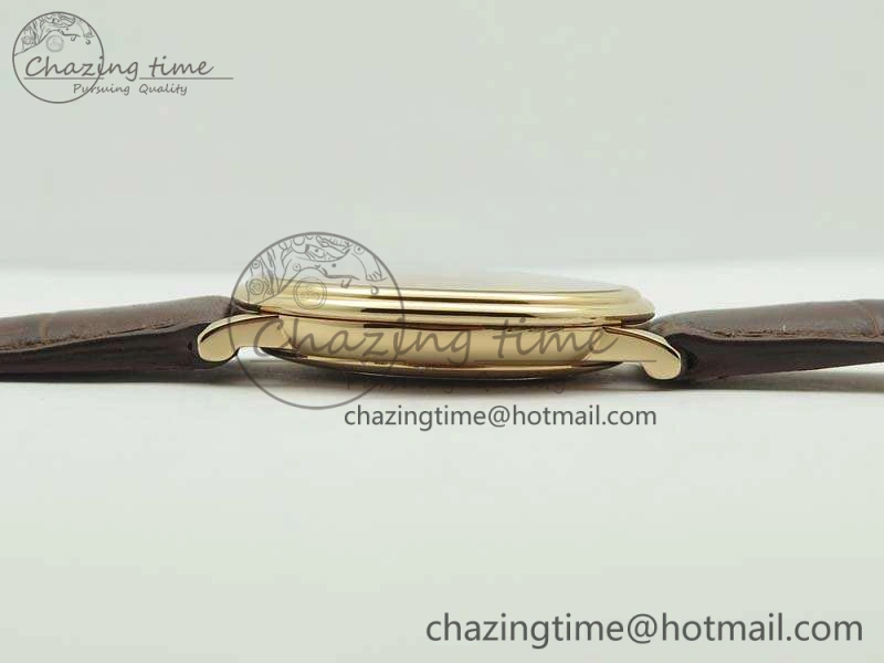 Villeret 6651 RG ZF 1:1 Best Edition White Dial On Brown Leather Strap A ComfortFit 8097
