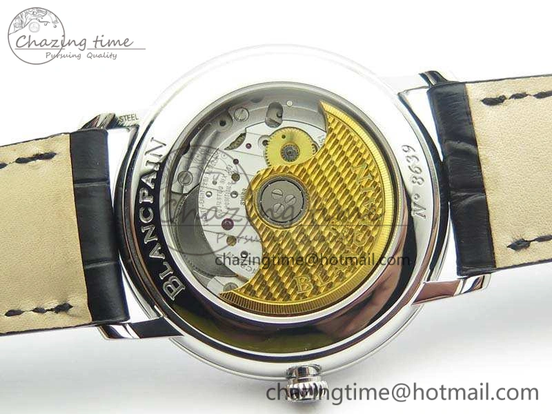 SmartChoice Villeret 6651 SS ZF 1:1 Best Edition White Dial On Black Leather Strap A 8098