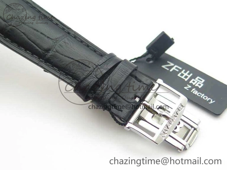 SmartChoice Villeret 6651 SS ZF 1:1 Best Edition White Dial On Black Leather Strap A 8098