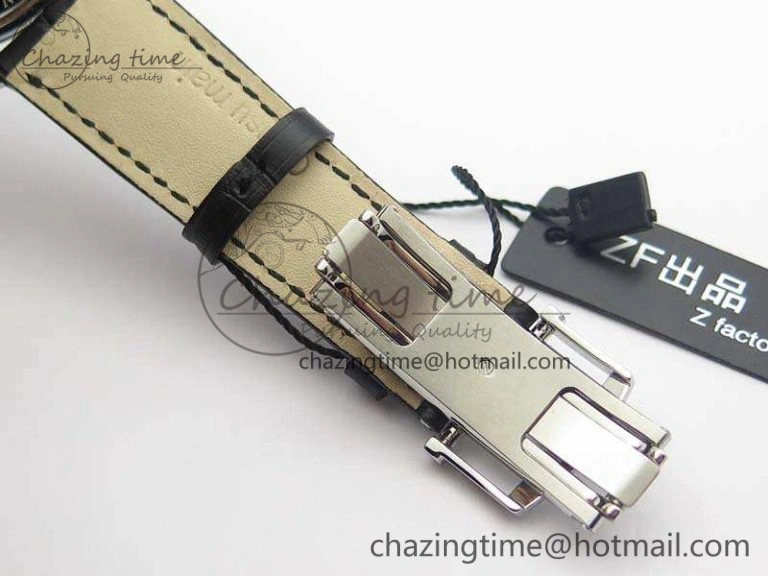 SmartChoice Villeret 6651 SS ZF 1:1 Best Edition White Dial On Black Leather Strap A 8098