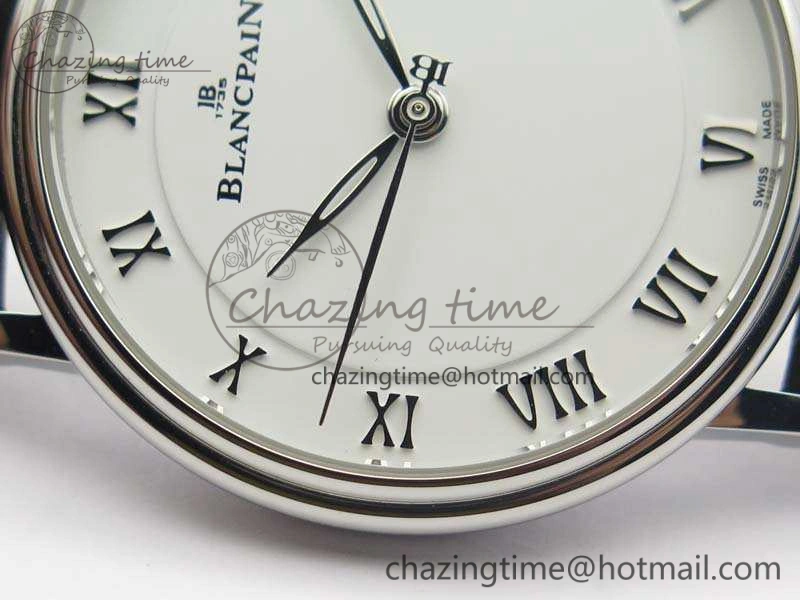 SmartChoice Villeret 6651 SS ZF 1:1 Best Edition White Dial On Black Leather Strap A 8098