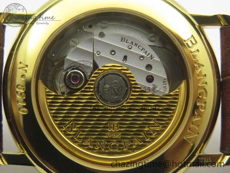 FastDry Villeret 6651 YG ZF 1:1 Best Edition White Dial on Brown Leather Strap A 5284