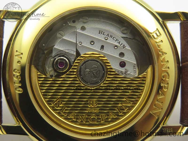 FastDry Villeret 6651 YG ZF 1:1 Best Edition White Dial on Brown Leather Strap A 5284
