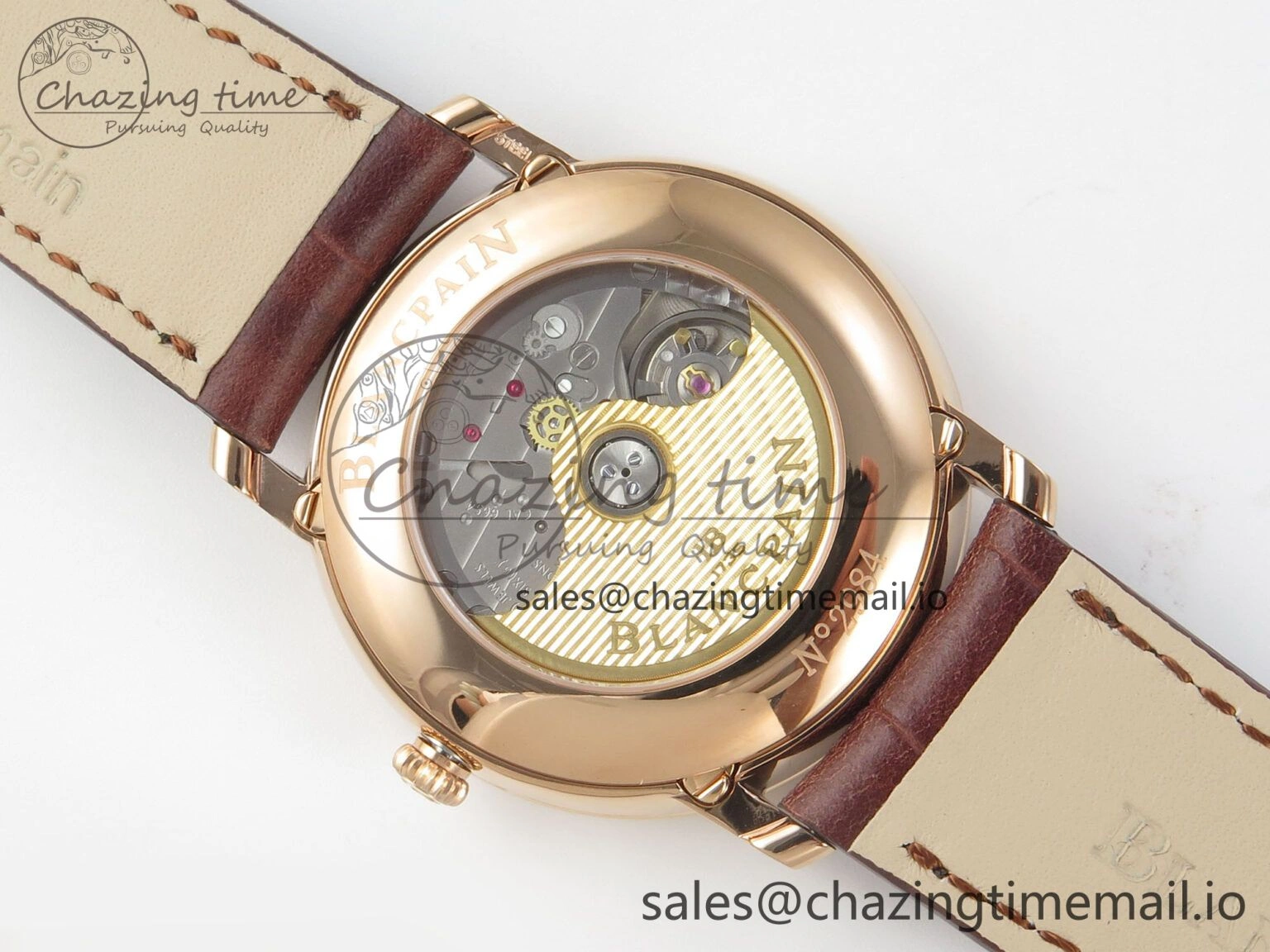 Stretchable Villeret 6654 RG Complicated Function APSF 1:1 Best Edition White Dial on Brown Leather Strap A 5256