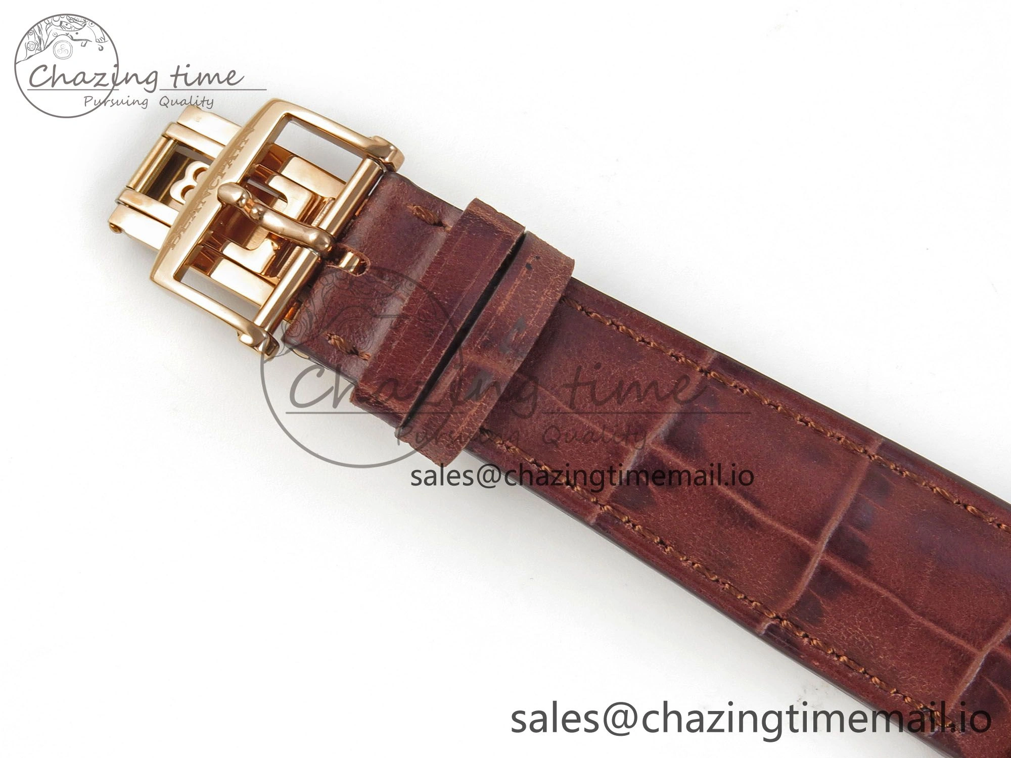 Stretchable Villeret 6654 RG Complicated Function APSF 1:1 Best Edition White Dial on Brown Leather Strap A 5256