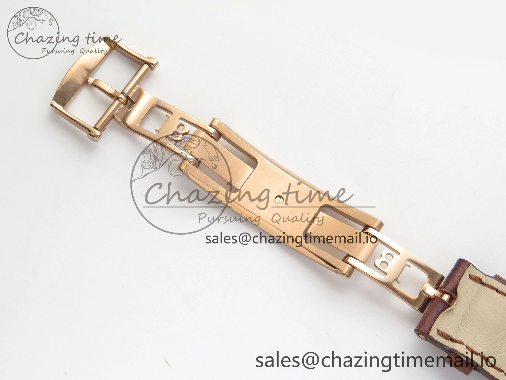 Stretchable Villeret 6654 RG Complicated Function APSF 1:1 Best Edition White Dial on Brown Leather Strap A 5256