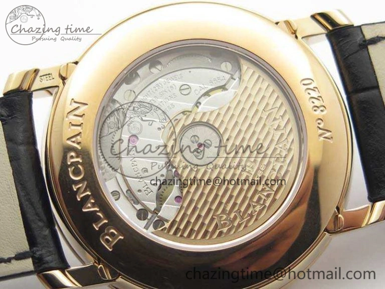 Villeret 6654 RG Complicated Function OMF 1:1 Best Edition White Dial On Black Leather Strap A AllSeason 5300