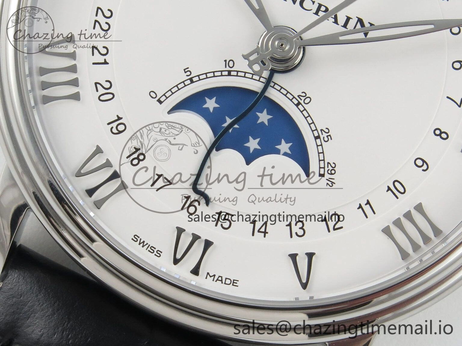 SmartChoice Villeret 6654 SS Complicated Function APSF 1:1 Best Edition White Dial on Black Leather Strap A 5257