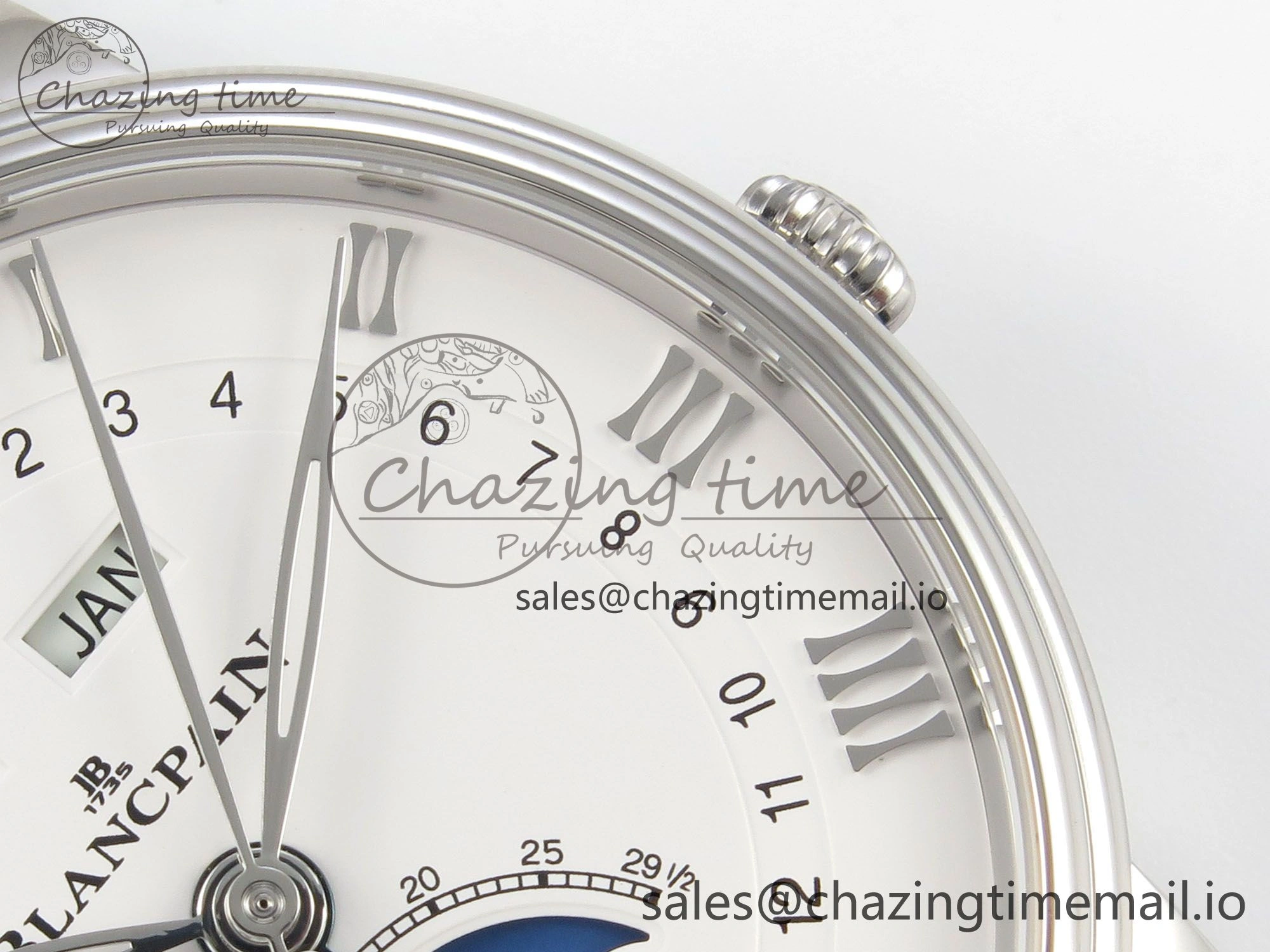 SmartChoice Villeret 6654 SS Complicated Function APSF 1:1 Best Edition White Dial on Black Leather Strap A 5257