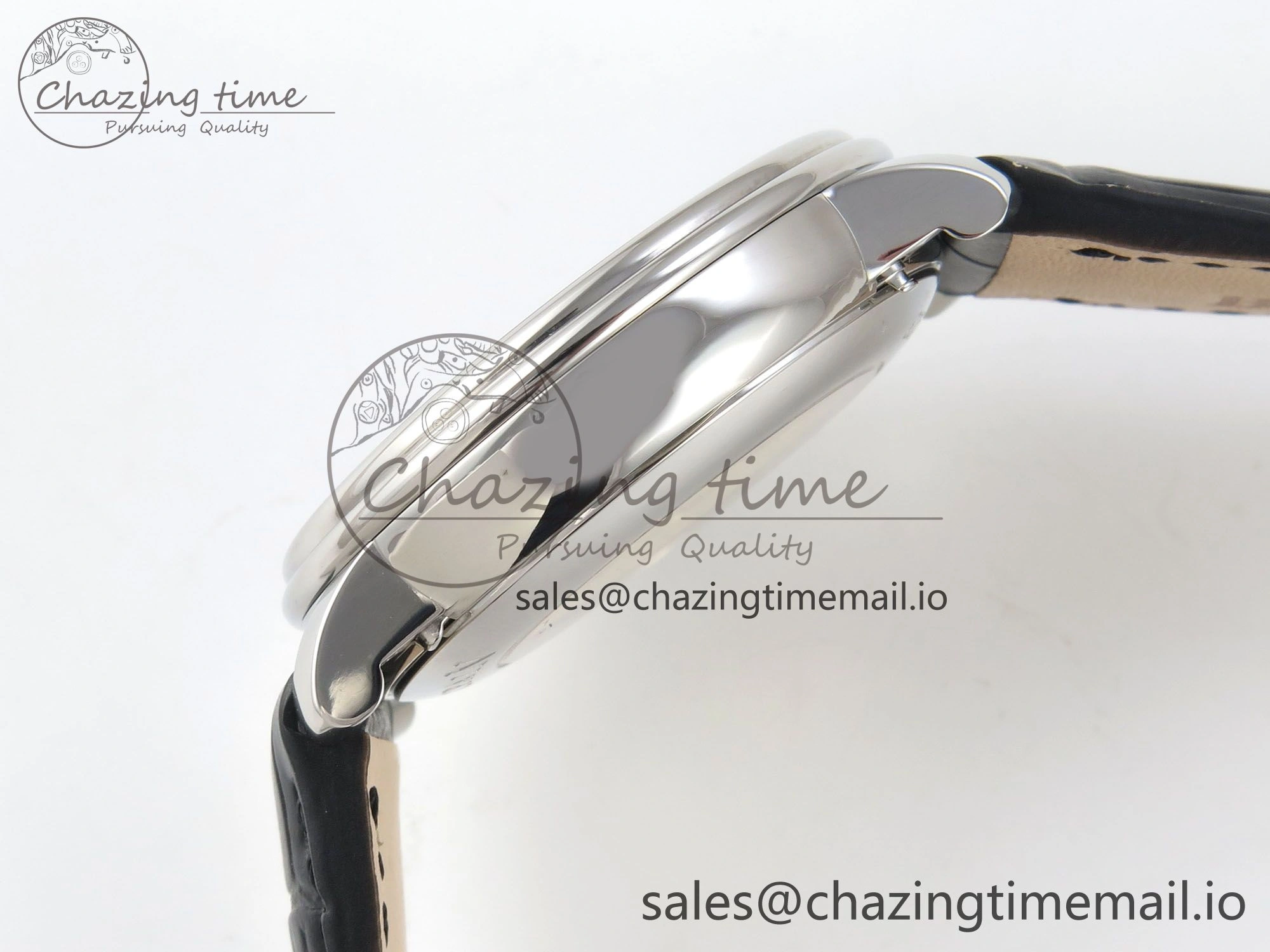 SmartChoice Villeret 6654 SS Complicated Function APSF 1:1 Best Edition White Dial on Black Leather Strap A 5257