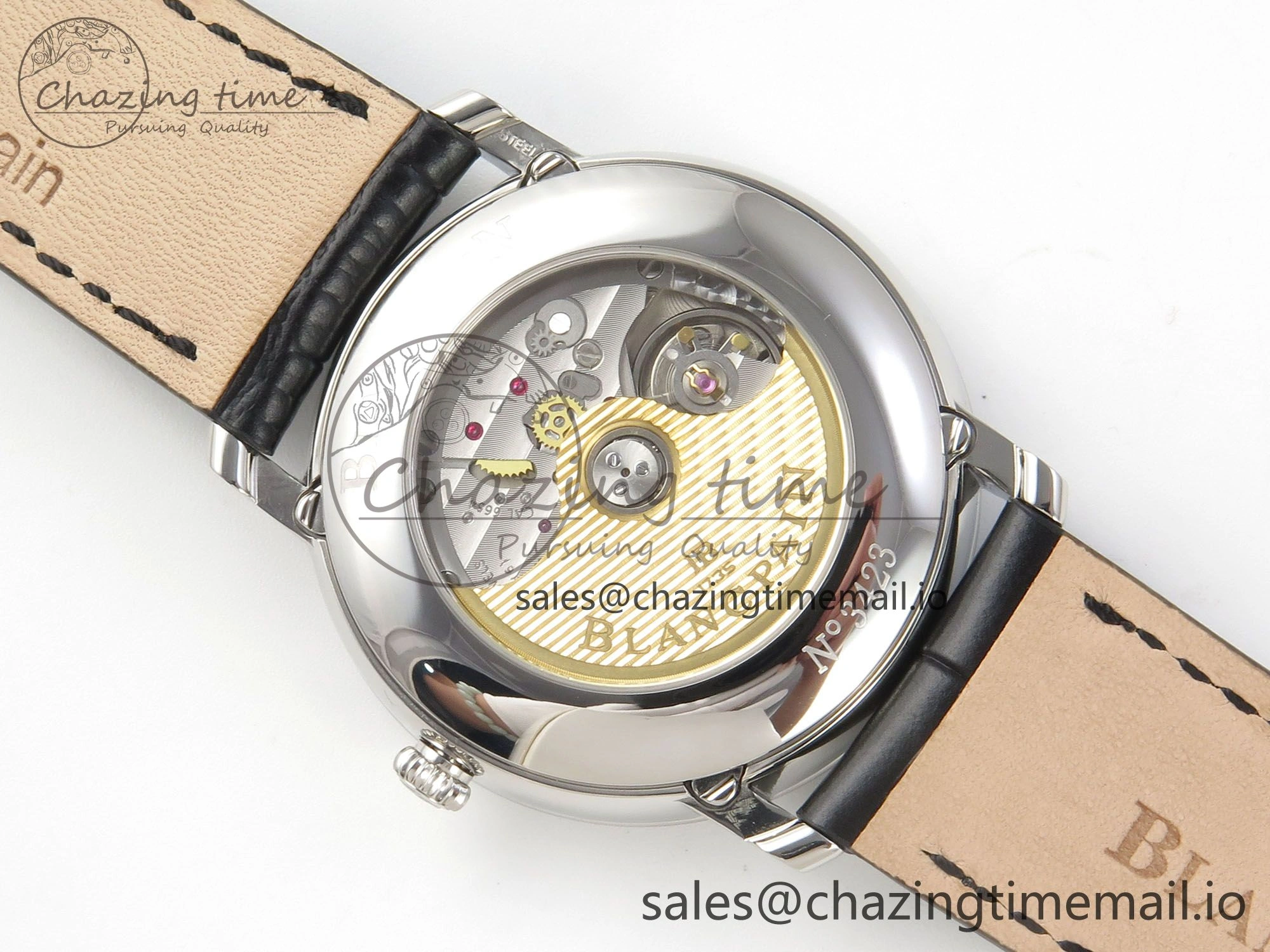 SmartChoice Villeret 6654 SS Complicated Function APSF 1:1 Best Edition White Dial on Black Leather Strap A 5257