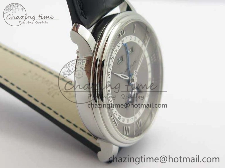 Villeret 6654 SS Complicated Function OMF 1:1 Best Edition Gray Dial On Leather Strap A TravelReady 8120