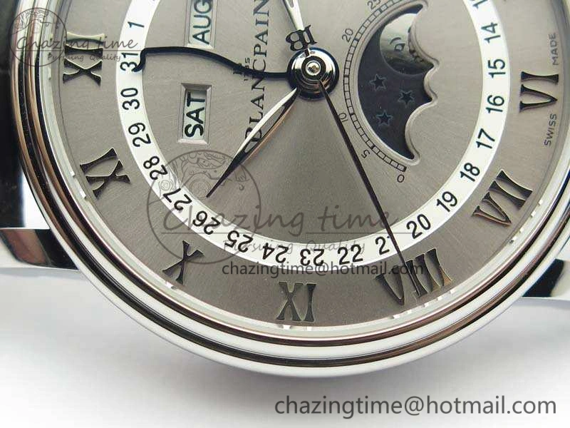 Villeret 6654 SS Complicated Function OMF 1:1 Best Edition Gray Dial On Leather Strap A TravelReady 8120