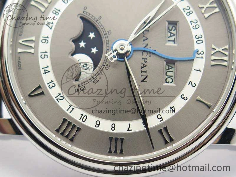 Villeret 6654 SS Complicated Function OMF 1:1 Best Edition Gray Dial On Leather Strap A TravelReady 8120