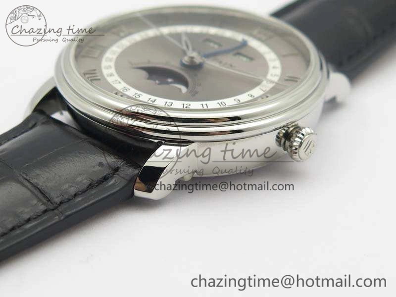 Villeret 6654 SS Complicated Function OMF 1:1 Best Edition Gray Dial On Leather Strap A TravelReady 8120