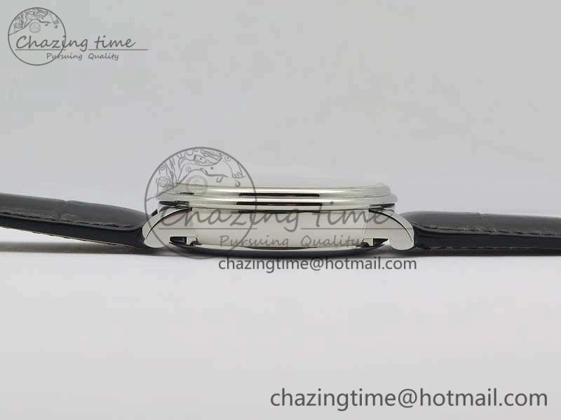 EyeCatching Villeret 6654 SS Complicated Function OMF 1:1 Best Edition White Dial On Black Leather Strap A 5302