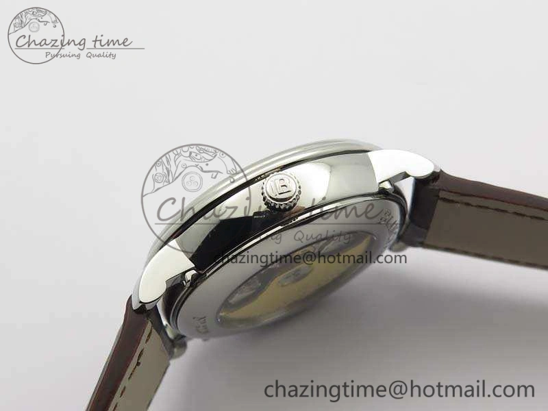 Unique Villeret 6654 SS Complicated Function OMF 1:1 Best Edition White Dial On Brown Leather Strap A 8119
