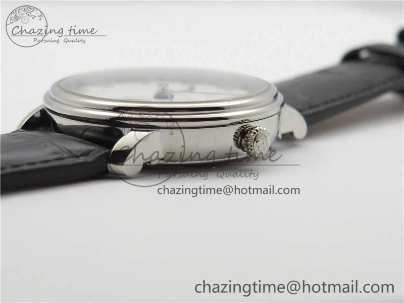 ModernLook Villeret 6654 SS Complicated Function OMF 1:1 Best Edition White Dial on Black Leather Strap A6654 V 5268