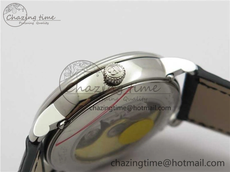 ModernLook Villeret 6654 SS Complicated Function OMF 1:1 Best Edition White Dial on Black Leather Strap A6654 V 5268