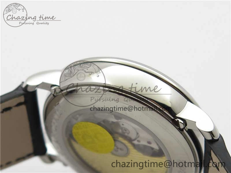 ModernLook Villeret 6654 SS Complicated Function OMF 1:1 Best Edition White Dial on Black Leather Strap A6654 V 5268