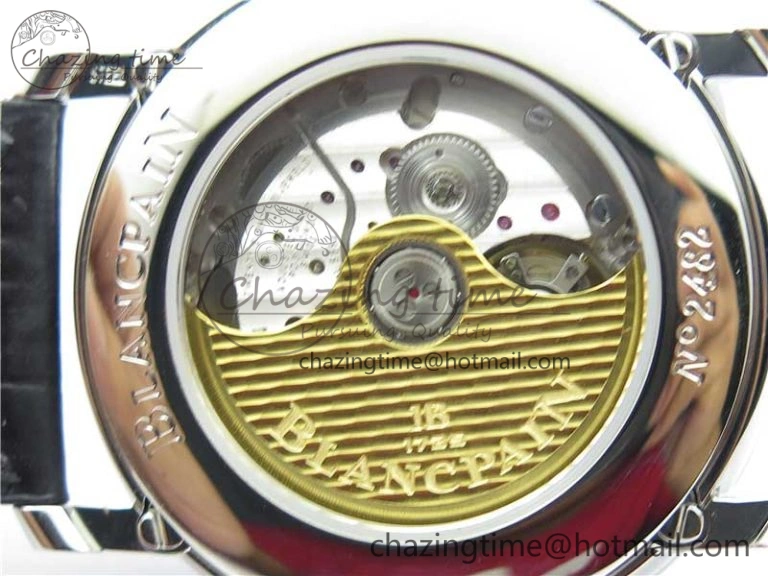 ModernLook Villeret 6654 SS Complicated Function OMF 1:1 Best Edition White Dial on Black Leather Strap A6654 V 5268