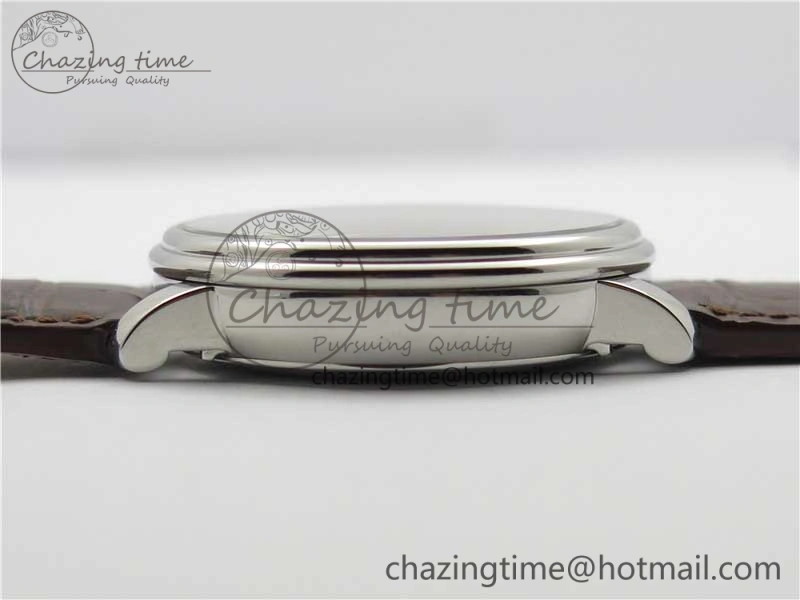 ZipUp Villeret 6654 SS Complicated Function OMF 1:1 Best Edition White Dial on Brown Leather Strap A6654 V 5270